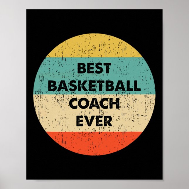 Basketballtrainer Bester Basketballtrainer Poster (Vorne)