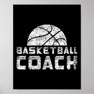 Basketballtrainer Coache Basketballer Trainer Poster