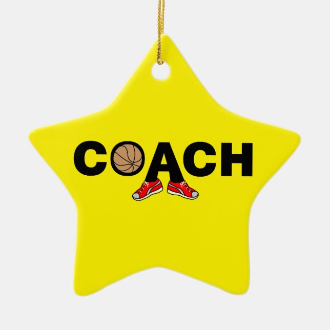 Basketballtrainer Keramik Ornament (Vorne)