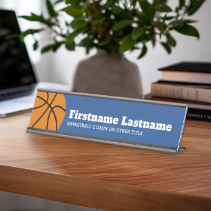 Basketballtrainer oder Lehrer für physische Bildu Schreibtischnamensplakette