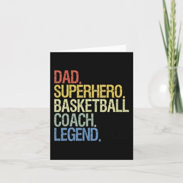 Basketballtrainer Papa Karte (Vorderseite)