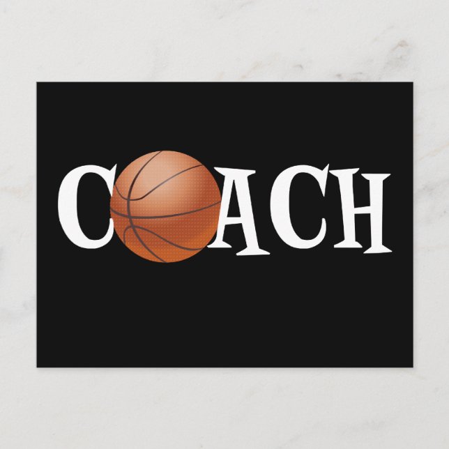 Basketballtrainer Postkarte (Vorderseite)