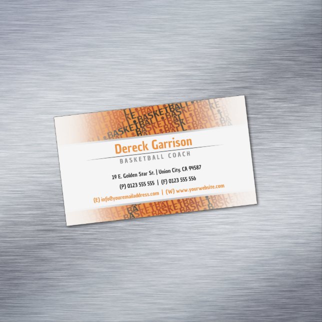 Basketballtrainer | Sport Magnetische Visitenkarte (Beispiel)