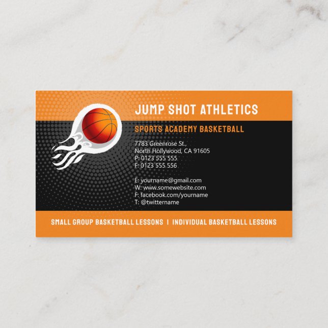 Basketballtrainer | Sport Trainer Visitenkarte (Rückseite)