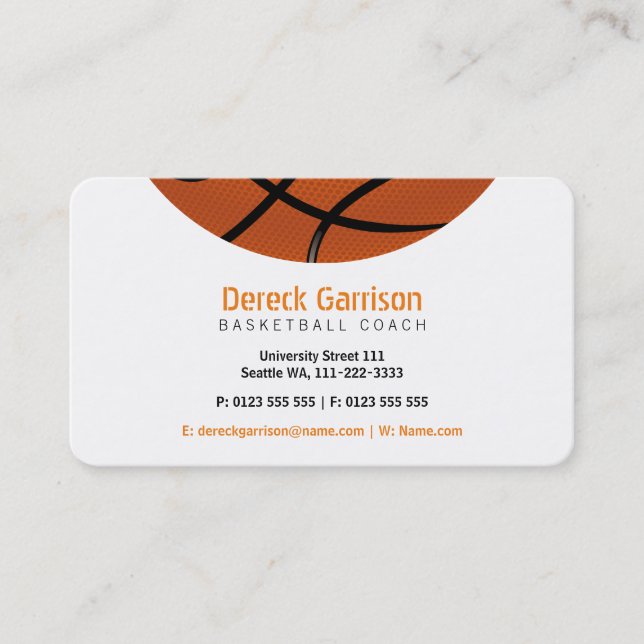 Basketballtrainer | Sport Visitenkarte (Vorderseite)