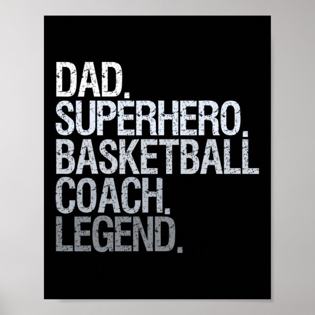 Basketballtrainer Vater 1 Poster (Vorne)