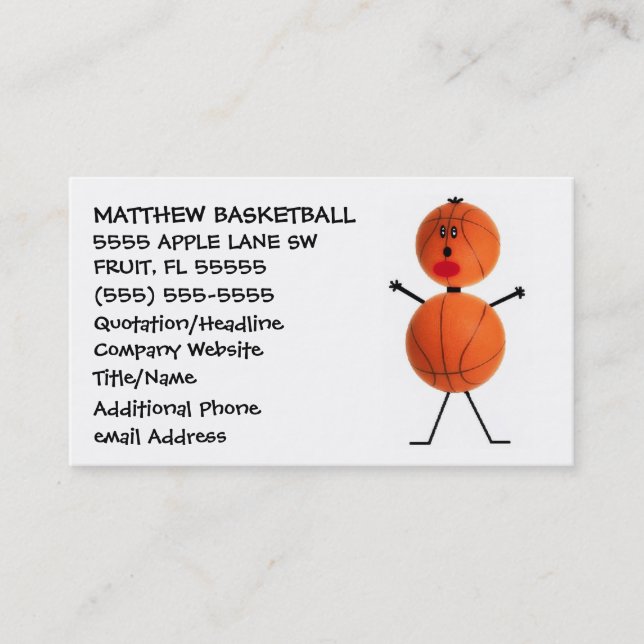 Basketballtrainer Visitenkarte (Vorderseite)