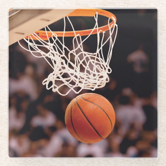 Basketballwertung Glasuntersetzer (Vorderseite)