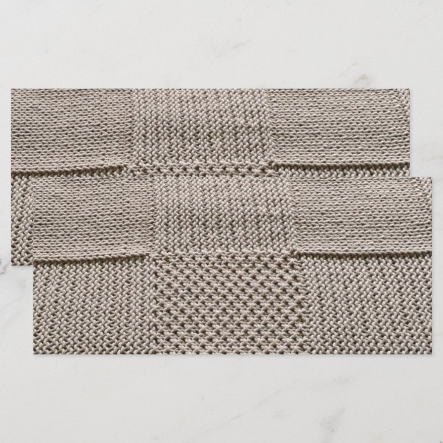 Basketweave Patchwork Strick von Shirley Taylor (Vorne/Hinten)