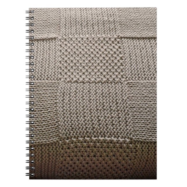Basketweave Patchwork Strick von Shirley Taylor Notizblock (Vorderseite)