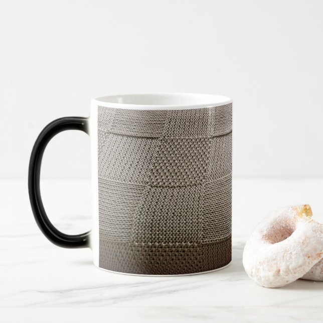 Basketweave Patchwork Strick von Shirley Taylor Verwandlungstasse (Mit Donut)
