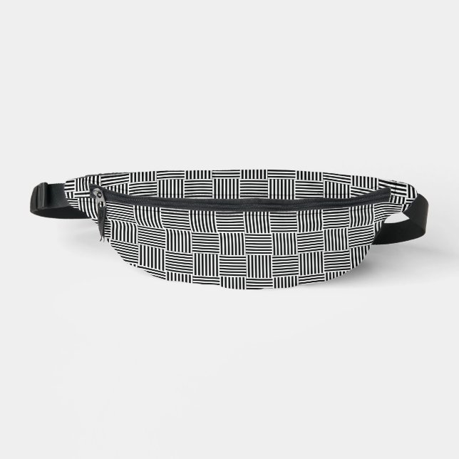 Basketweberei Design Fanny Pack Bag Bauchtasche (Vorderseite)