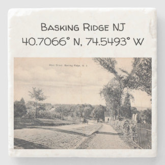 Basking Ridge NJ Map Coordinate 1906 Vintag Style Steinuntersetzer