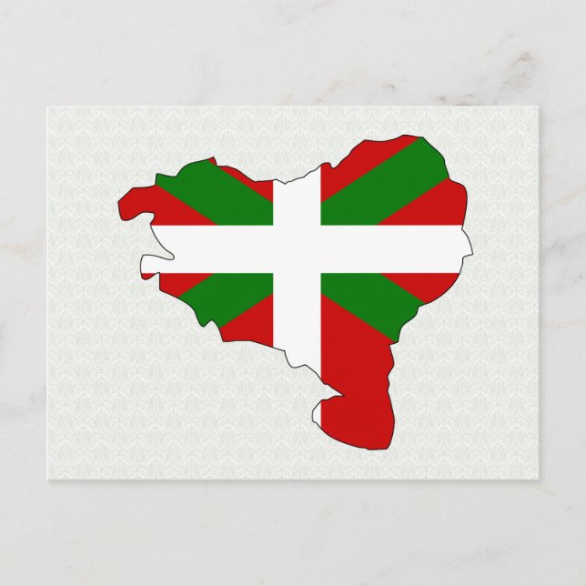 Baskische Flag Karte in voller Größe (Vorderseite)