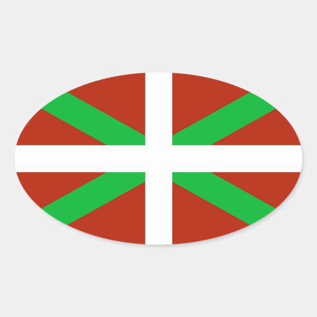 Baskische Flagge Ikurrina Aufkleber (Vorderseite)