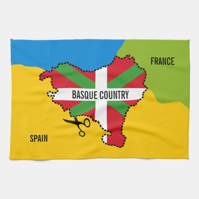 Baskische Flagge Ikurriña, Unabhängigkeit des Bask Geschirrtuch (Horizontal)