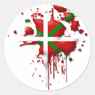 Baskische Flagge Runder Aufkleber