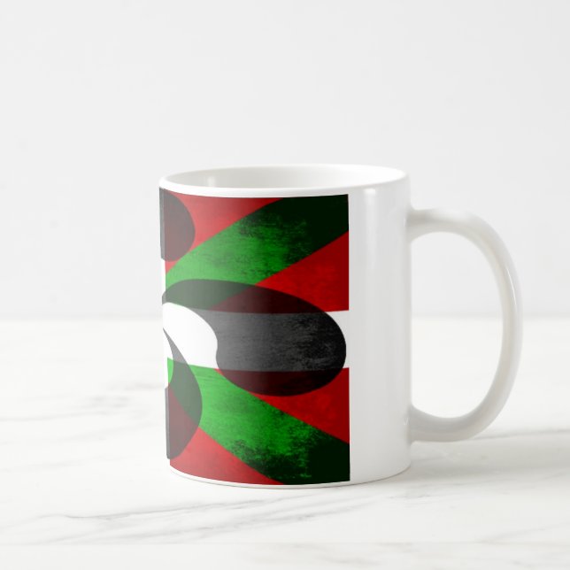Baskische Flagge und Kreuz Kaffeetasse (Rechts)