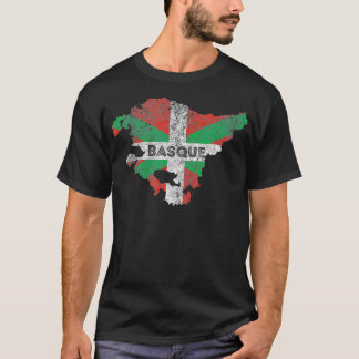 Baskische Karte und Flagge Souvenir erschüttert Ba T-Shirt