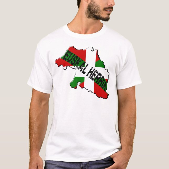 Baskische Landkarte und euskal herria T-Shirt (Vorderseite)