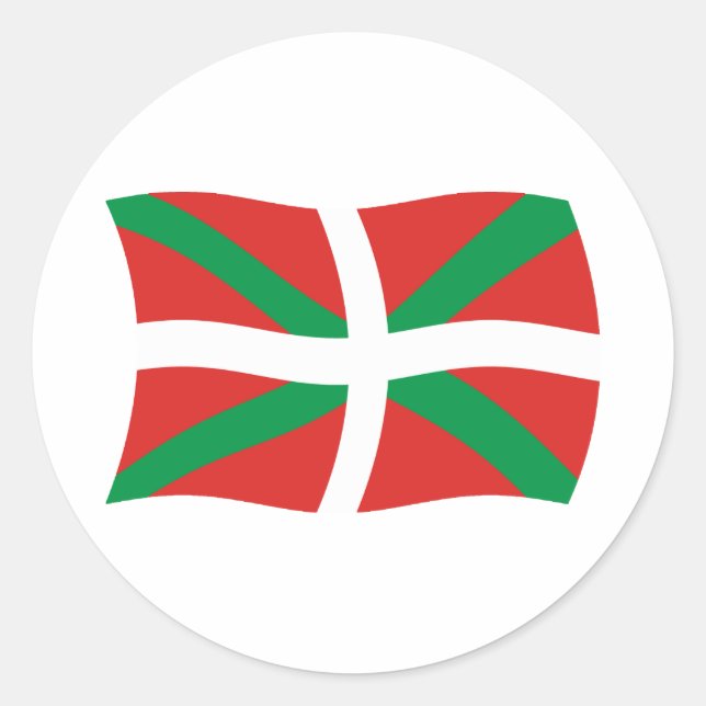Baskische Leute Flaggenaufkleber Runder Aufkleber (Vorderseite)