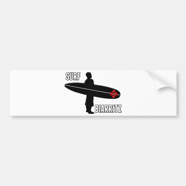 Baskischer Surfer Biarritz Autoaufkleber (Vorne)