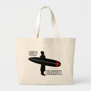 Baskischer Surfer Biarritz Jumbo Stoffbeutel