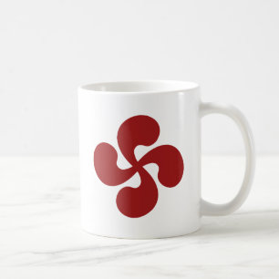 Baskisches Kreuz rotes Lauburu Kaffeetasse