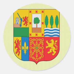Baskisches Wappen Detail Runder Aufkleber
