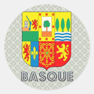 Baskisches Wappen Runder Aufkleber