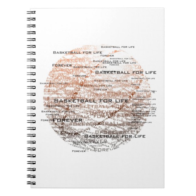 Basktetball für das Leben, für immer Notizbuch Notizblock (Vorderseite)