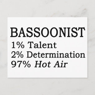 Basonist heiße Luft Postkarte