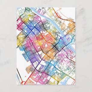 Basrah Iraq City Map Postkarte