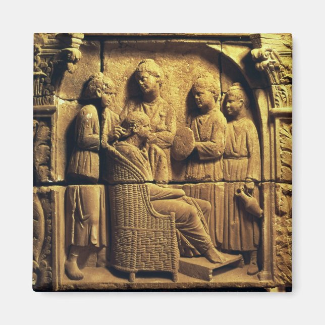 Basrelief eines Friseurs, römisch Magnet (Vorne)