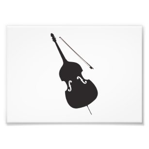Bass And Bow Silhouette Fotodruck
