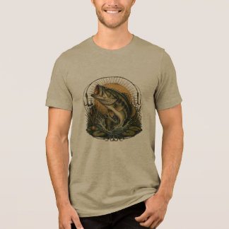 Bass-Angler-Shirt | Forellenhecht-Bass-Angler-T-Sh Tri-Blend Shirt