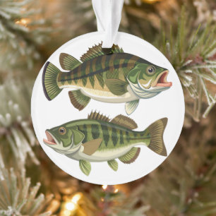 Bass-Angler und Fischerinnen Ornament