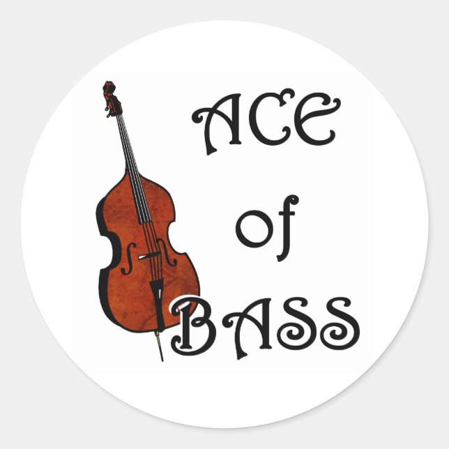Bass-Ass Runder Aufkleber (Vorderseite)