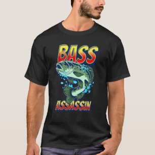 Bass Assassin Fisherman Bass Fish Jumping T-Shirt