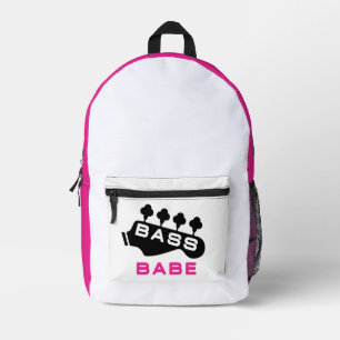 Bass Babe Geschenk für Bassist Bedruckter Rucksack