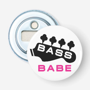 Bass Babe Geschenk für Bassist Flaschenöffner