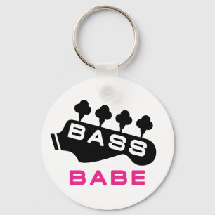 Bass Babe Geschenk für Bassist Schlüsselanhänger