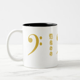 Bass Boss Bass Clef Mugs en or