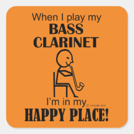 Bass Clarinet Happy Place Aufkleber