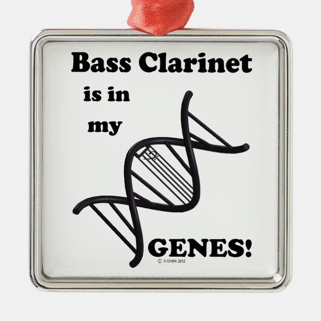 Bass Clarinet in my Genes Silbernes Ornament (Vorne)