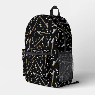 Bass Clarinet Musiknote Muster Bedruckter Rucksack
