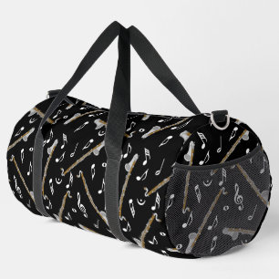 Bass Clarinet Musiknote Muster Duffle Bag