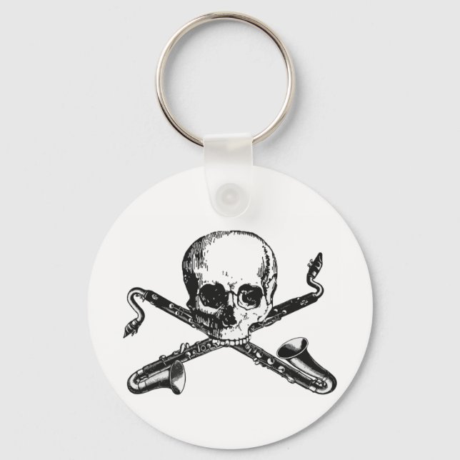 Bass Clarinet Pirate Schlüsselanhänger (Vorderseite)