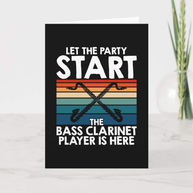 Bass Clarinetist Bass Klarinette Karte (Vorderseite)
