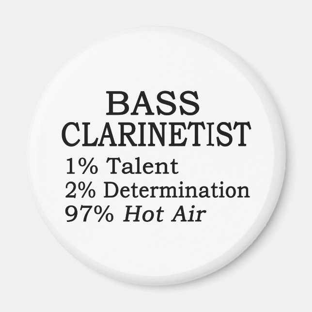 Bass Clarinetist Hot Air Magnet (Vorne)